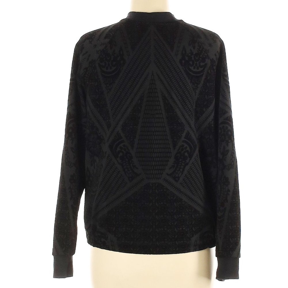 Bar III velvet patterned zip up jacket